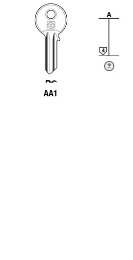 Afbeelding van Silca Cilindersleutel brass AA1