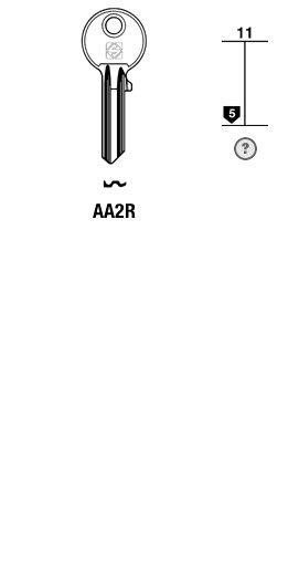 Afbeelding van Silca Cilindersleutel brass AA2R