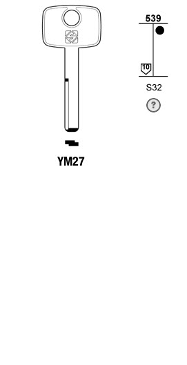 Afbeelding van Silca Boringsleutel brass YM27