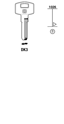 Afbeelding van Silca Boringsleutel brass DK3