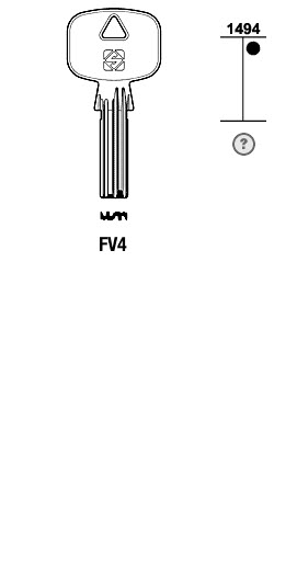 Afbeelding van Silca Boringsleutel brass FV4