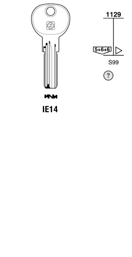 Afbeelding van Silca Boringsleutel brass IE14X (R7)