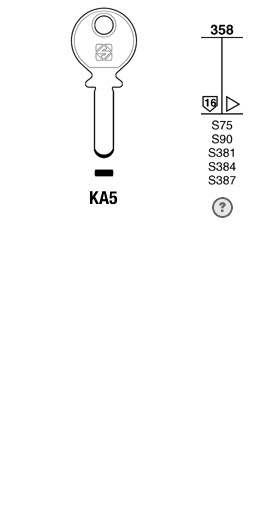 Afbeelding van Silca Boringsleutel brass KA5