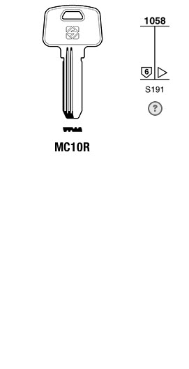 Afbeelding van Silca Boringsleutel brass MC10R