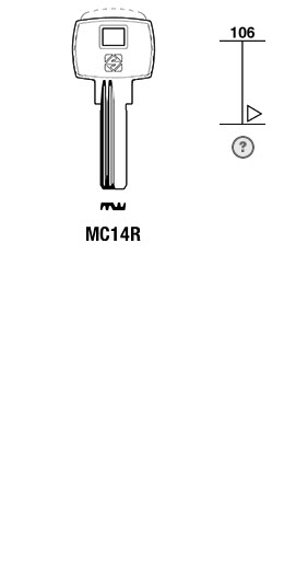 Afbeelding van Silca Boringsleutel brass MC14R