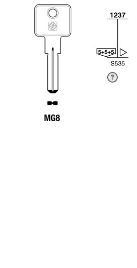 Afbeelding van Silca Boringsleutel brass MG8