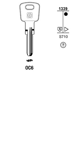 Afbeelding van Silca Boringsleutel brass OC6