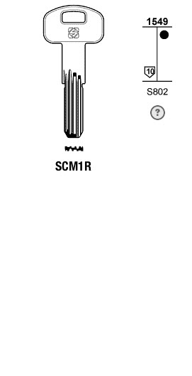 Afbeelding van Silca Boringsleutel brass SCM1R