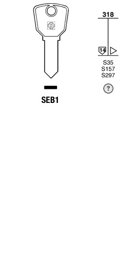 Afbeelding van Silca Boringsleutel brass SEB1