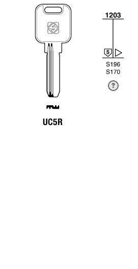 Afbeelding van Silca Boringsleutel brass UC5R