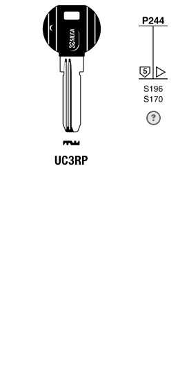 Afbeelding van Silca Banensleutel brass UC3RP