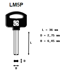 Afbeelding van Silca Blokjessleutel staal LM5P