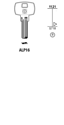 Afbeelding van Silca Boringsleutel brass ALP16