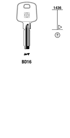 Afbeelding van Silca Boringsleutel brass BD16