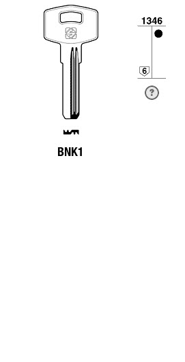 Afbeelding van Silca Boringsleutel brass BNK1