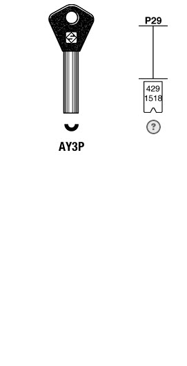 Afbeelding van Silca Banensleutel brass AY3P