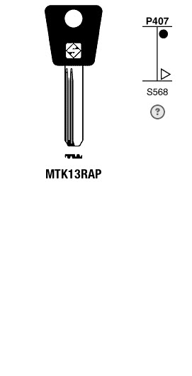 Afbeelding van Silca Banensleutel brass MTK13RAP (76)