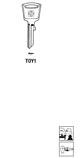 Afbeelding van Silca Autosleutel z/plastic kop staal TOY1