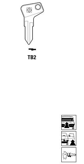 Afbeelding van Silca Autosleutel z/plastic kop staal TB2