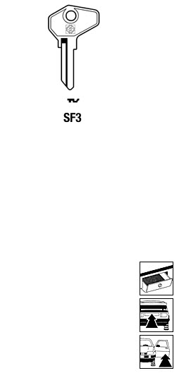 Afbeelding van Silca Autosleutel z/plastic kop staal SF3