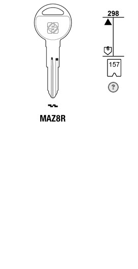 Afbeelding van Silca Autosleutel z/plastic kop staal MAZ8R