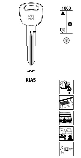 Afbeelding van Silca Autosleutel z/plastic kop staal KIA5