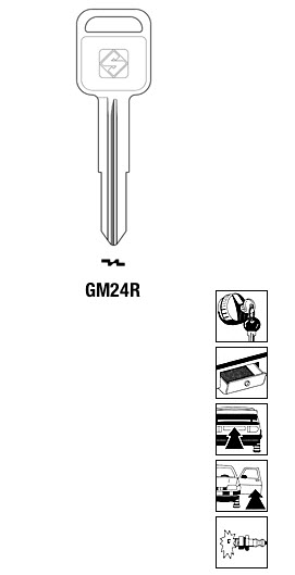 Afbeelding van Silca Autosleutel z/plastic kop staal GM24R