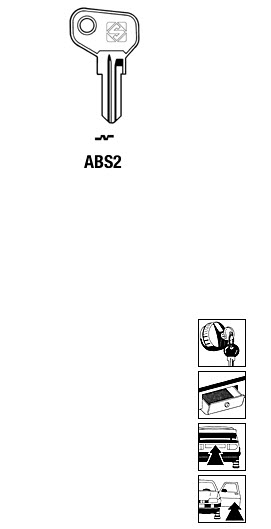 Afbeelding van Silca Autosleutel z/plastic kop staal ABS2