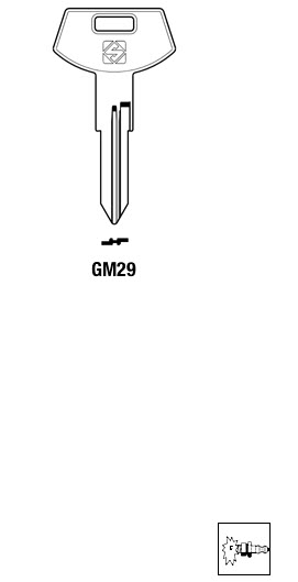 Afbeelding van Silca Autosleutel z/plastic kop brass GM29