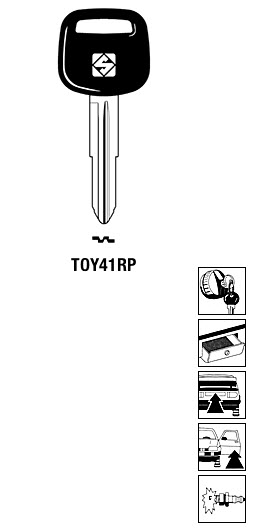 Afbeelding van Silca Autosleutel plastic kop staal TOY41RP