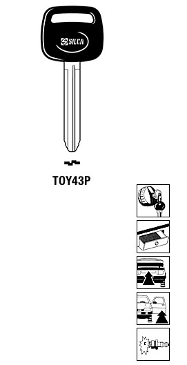 Afbeelding van Silca Autosleutel plastic kop staal TOY43P