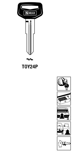 Afbeelding van Silca Autosleutel plastic kop staal TOY24P