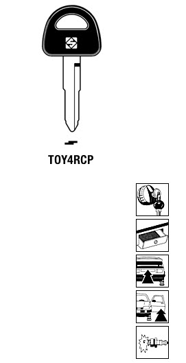 Afbeelding van Silca Autosleutel plastic kop staal TOY4RCP