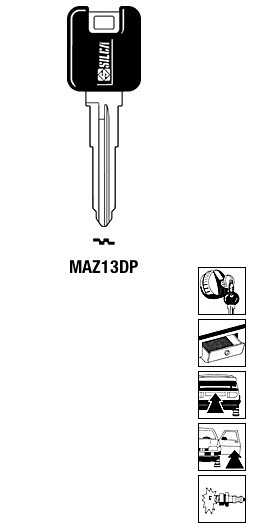Afbeelding van Silca Autosleutel plastic kop staal MAZ13DP