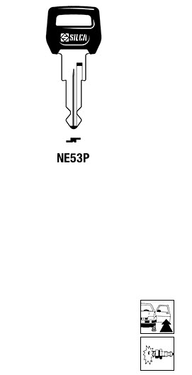 Afbeelding van Silca Autosleutel plastic kop staal NE53P