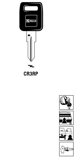 Afbeelding van Silca Autosleutel plastic kop staal CR3RP