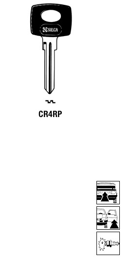 Afbeelding van Silca Autosleutel plastic kop staal CR4RP