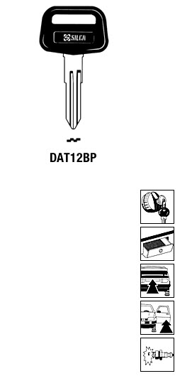 Afbeelding van Silca Autosleutel plastic kop staal DAT12BP