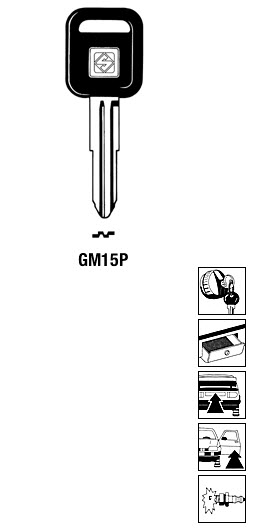 Afbeelding van Silca Autosleutel plastic kop staal GM15P