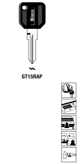 Afbeelding van Silca Autosleutel plastic kop staal GT15RAP