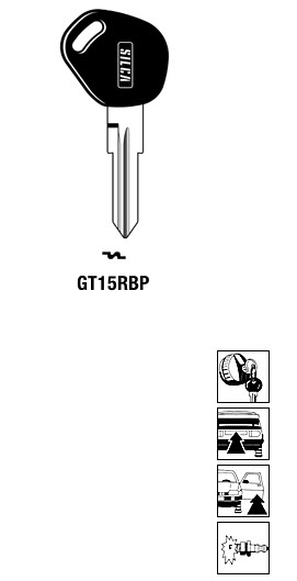 Afbeelding van Silca Autosleutel plastic kop staal GT15RBP