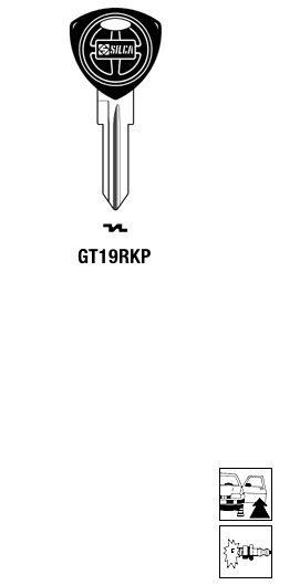 Afbeelding van Silca Autosleutel plastic kop staal GT19RKP
