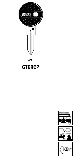 Afbeelding van Silca Autosleutel plastic kop staal GT6RCP
