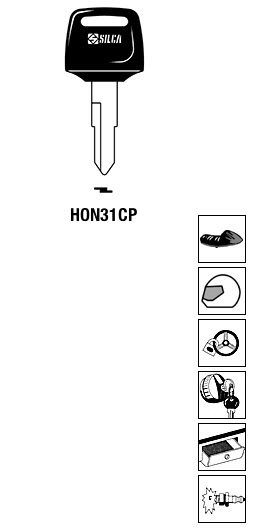 Afbeelding van Silca Autosleutel plastic kop staal HON31CP