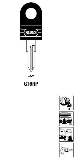 Afbeelding van Silca Autosleutel plastic kop staal GT6RP
