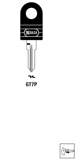 Afbeelding van Silca Autosleutel plastic kop staal GT7P