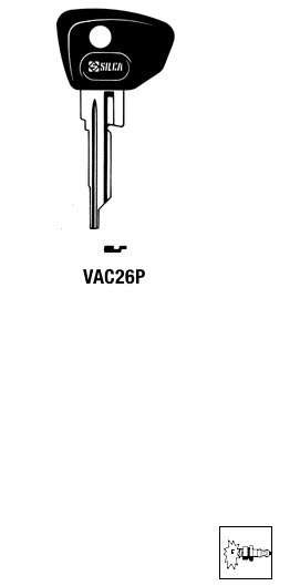 Afbeelding van Silca Autosleutel plastic kop brass VAC26P