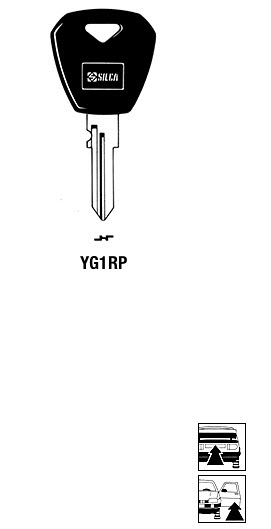 Afbeelding van Silca Autosleutel plastic kop brass YG1RP