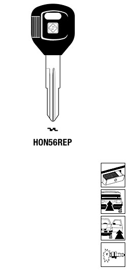 Afbeelding van Silca Autosleutel plastic kop brass HON56REP