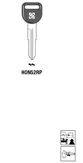 Afbeelding van Silca Autosleutel plastic kop brass HON52RP